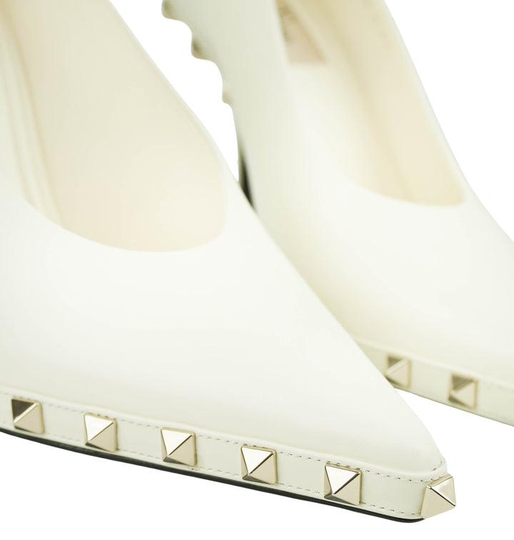 Valentino Rock Stud Pumps in Cream - Discounts on Valentino at UAL