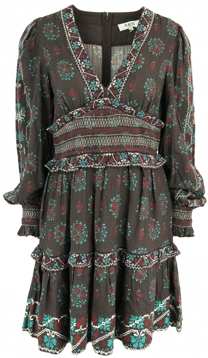 Sea New York Ellabeth Dress in Brown - Discounts on Sea NY at UAL