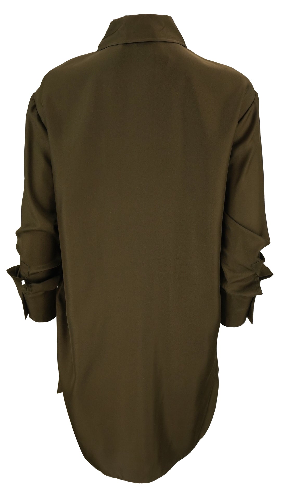 Róhe Oversized Silk Shirt in Forest - Discounts on Róhe at UAL
