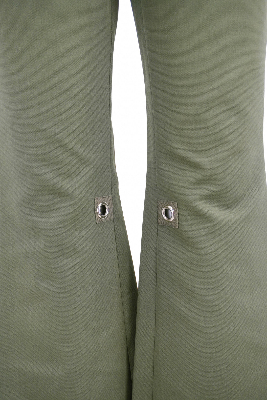Courrèges Modular Overskirt Bootcut Pants in Camo Green