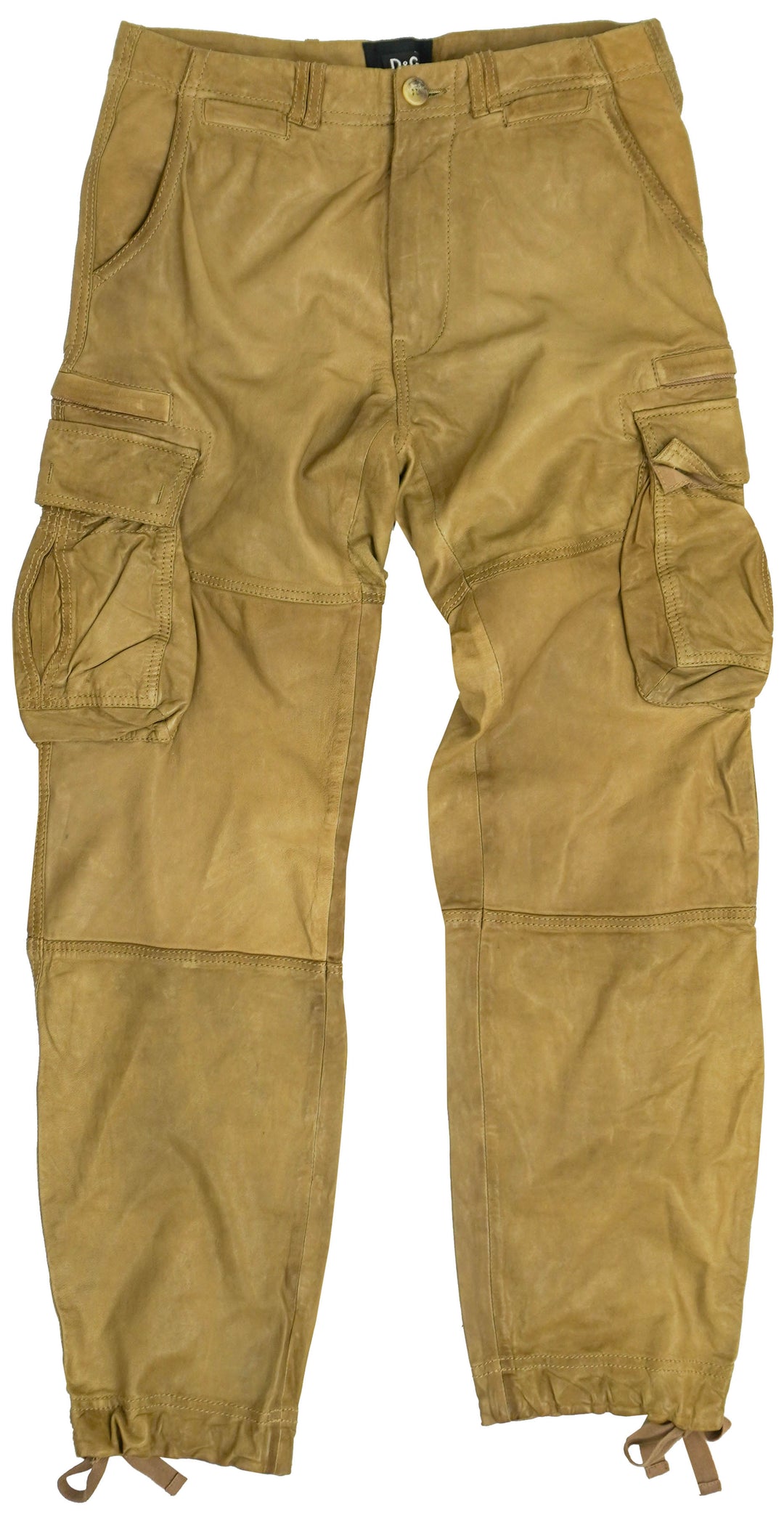Dolce & Gabbana Cargo Leather Trousers in Khaki - Discounts on Dolce & Gabbana at UAL