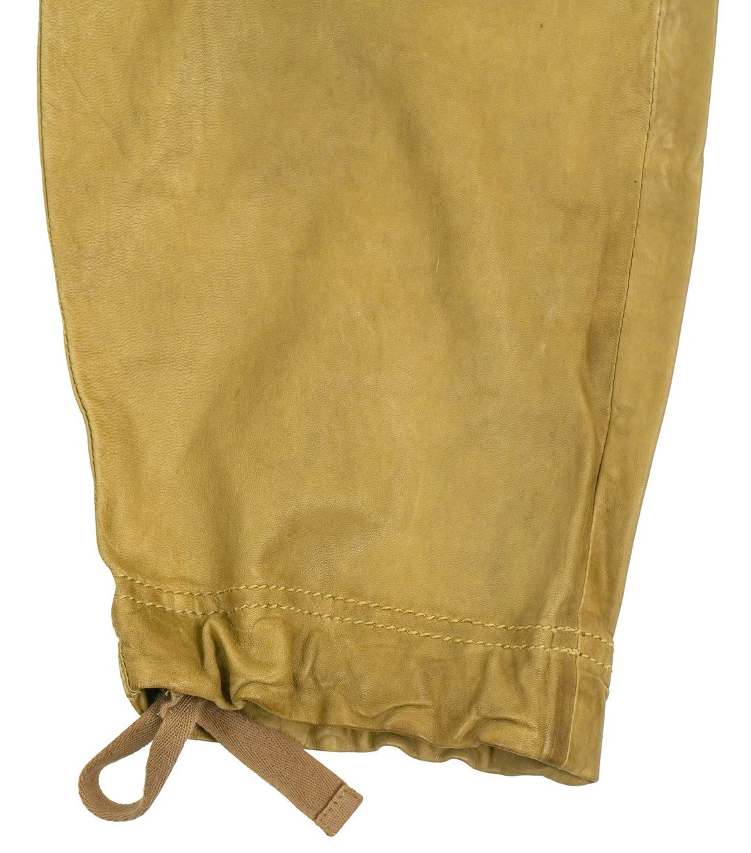 Dolce & Gabbana Cargo Leather Trousers in Khaki - Discounts on Dolce & Gabbana at UAL