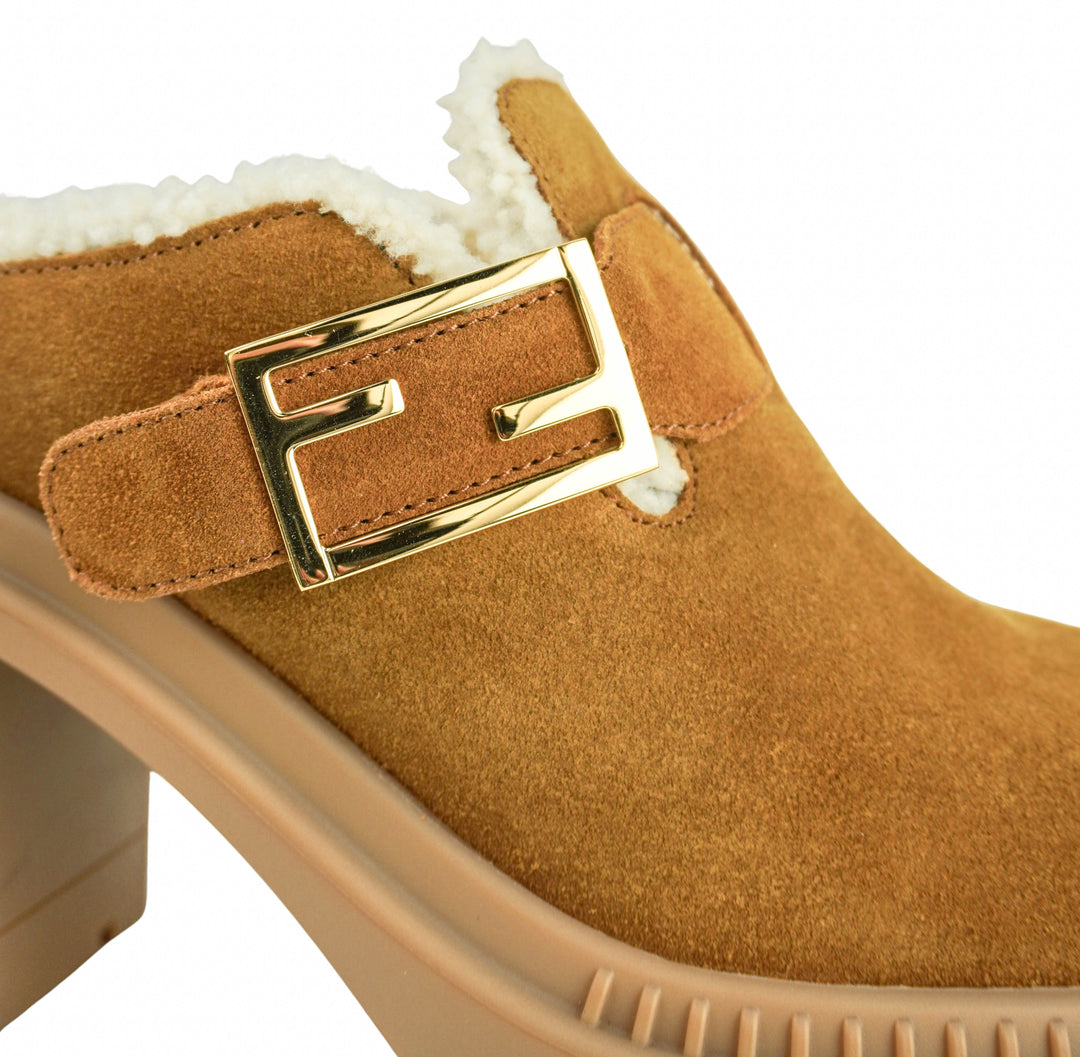 Fendi Feel Sabot Clog in Carmello - Discounts on Fendi at UAL