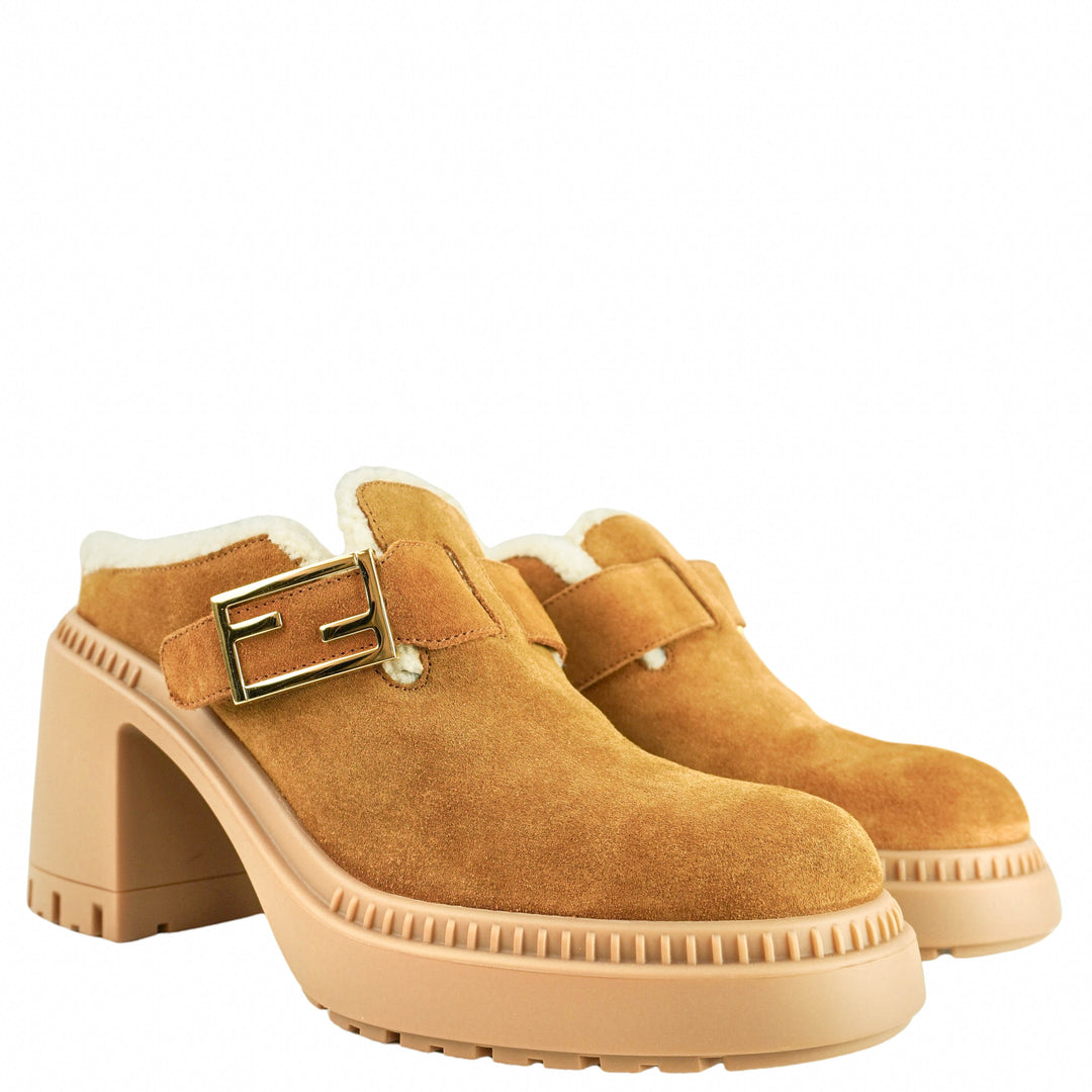 Fendi Feel Sabot Clog in Carmello - Discounts on Fendi at UAL