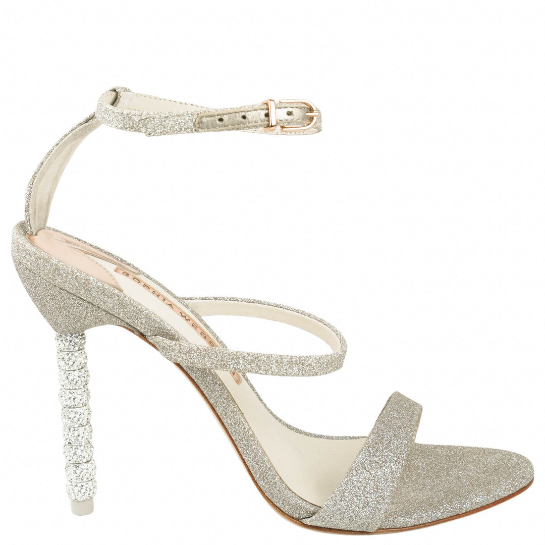 Sophia Webster Rosalind Crystal Sandals in Champagne Glitter - Discounts on Sophia Webster at UAL
