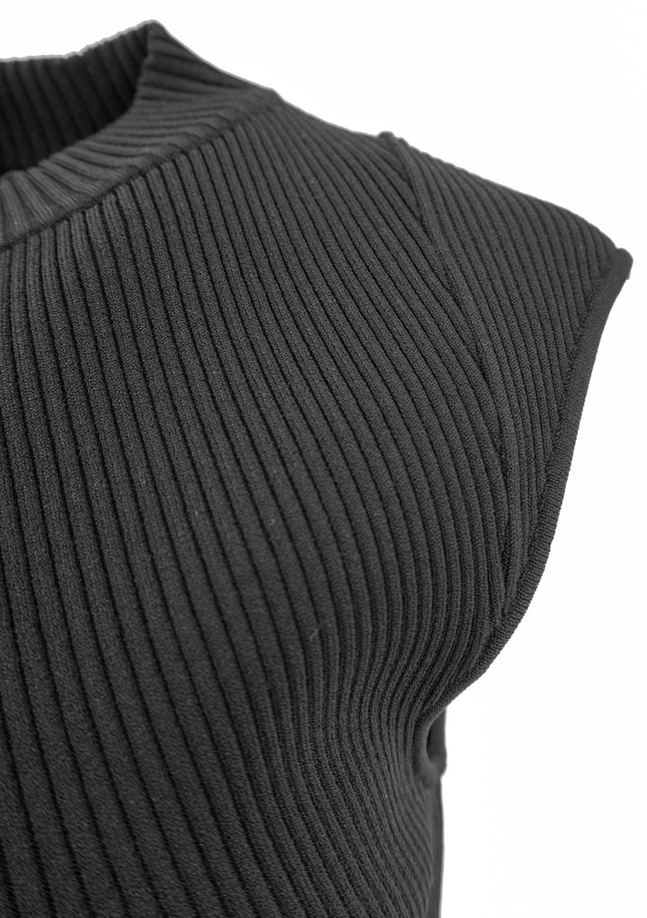 Totême Asymmetric Knit Top in Black - Discounts on Totême at UAL