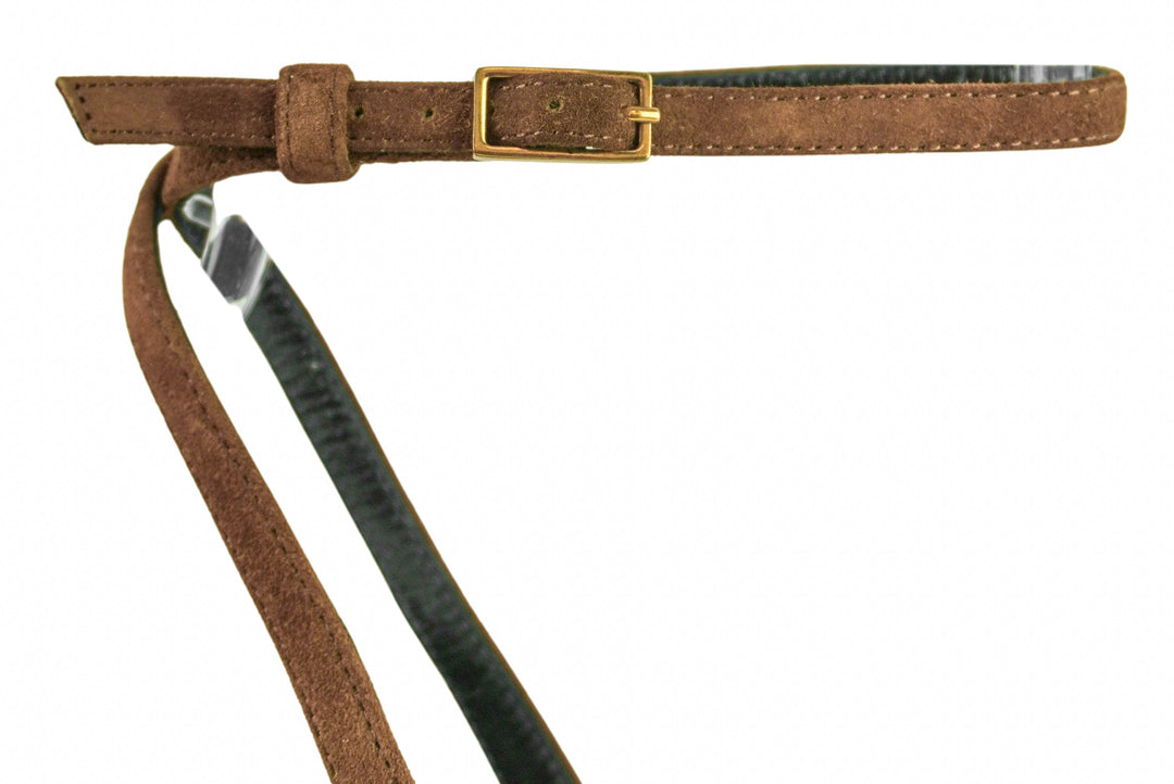 Saint Laurent Jodie Platform Sandals in Brown Suede - Discounts on Saint Laurent at UAL