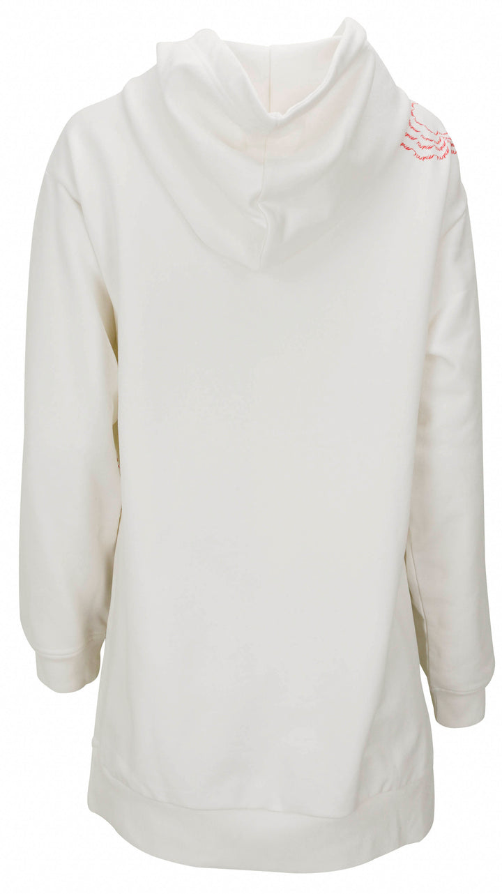 Marni Poppy Flowers Hooded Sweatshirt in Natural White - Discounts on Marni at UAL