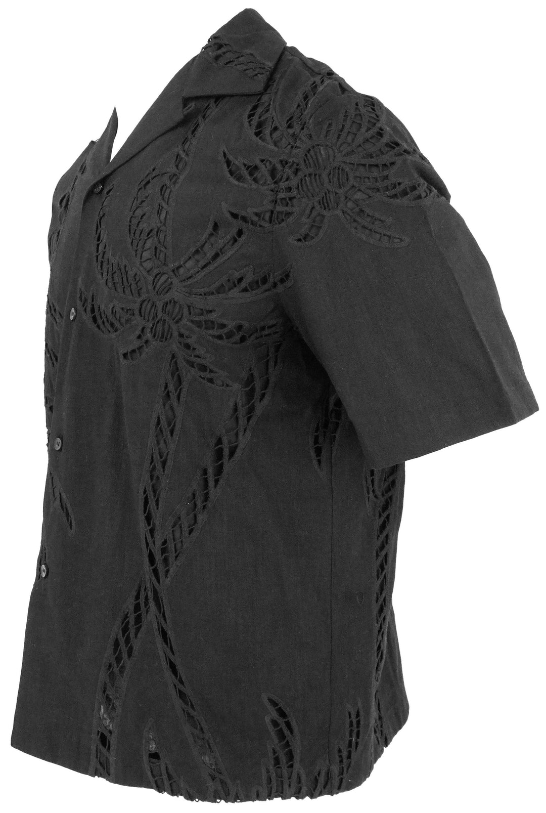 Amiri Paisley Palm Camp Shirt in Black - Discounts on Amiri at UAL