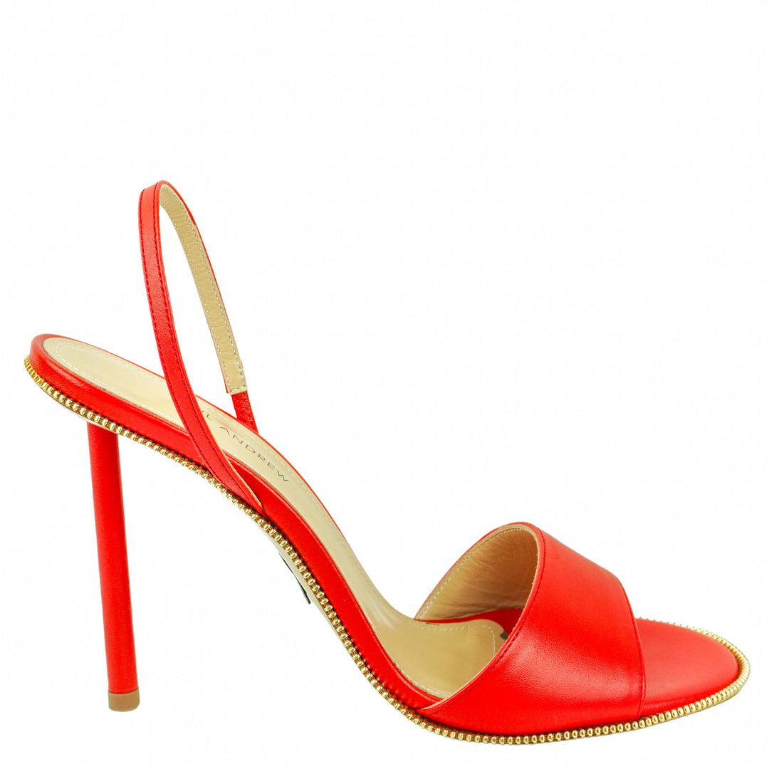 Paul Andrew Zippy Halter Sandals in Tomato - Discounts on Paul Andrew at UAL
