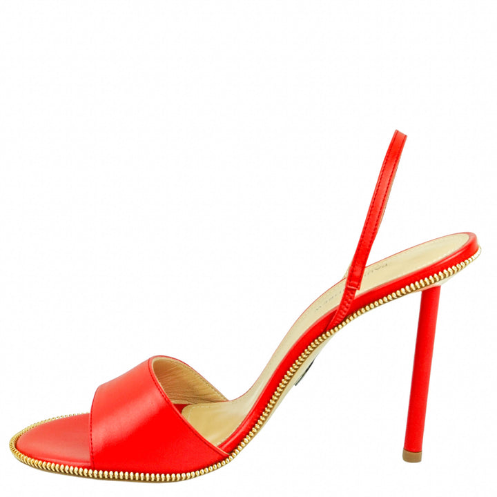 Paul Andrew Zippy Halter Sandals in Tomato - Discounts on Paul Andrew at UAL