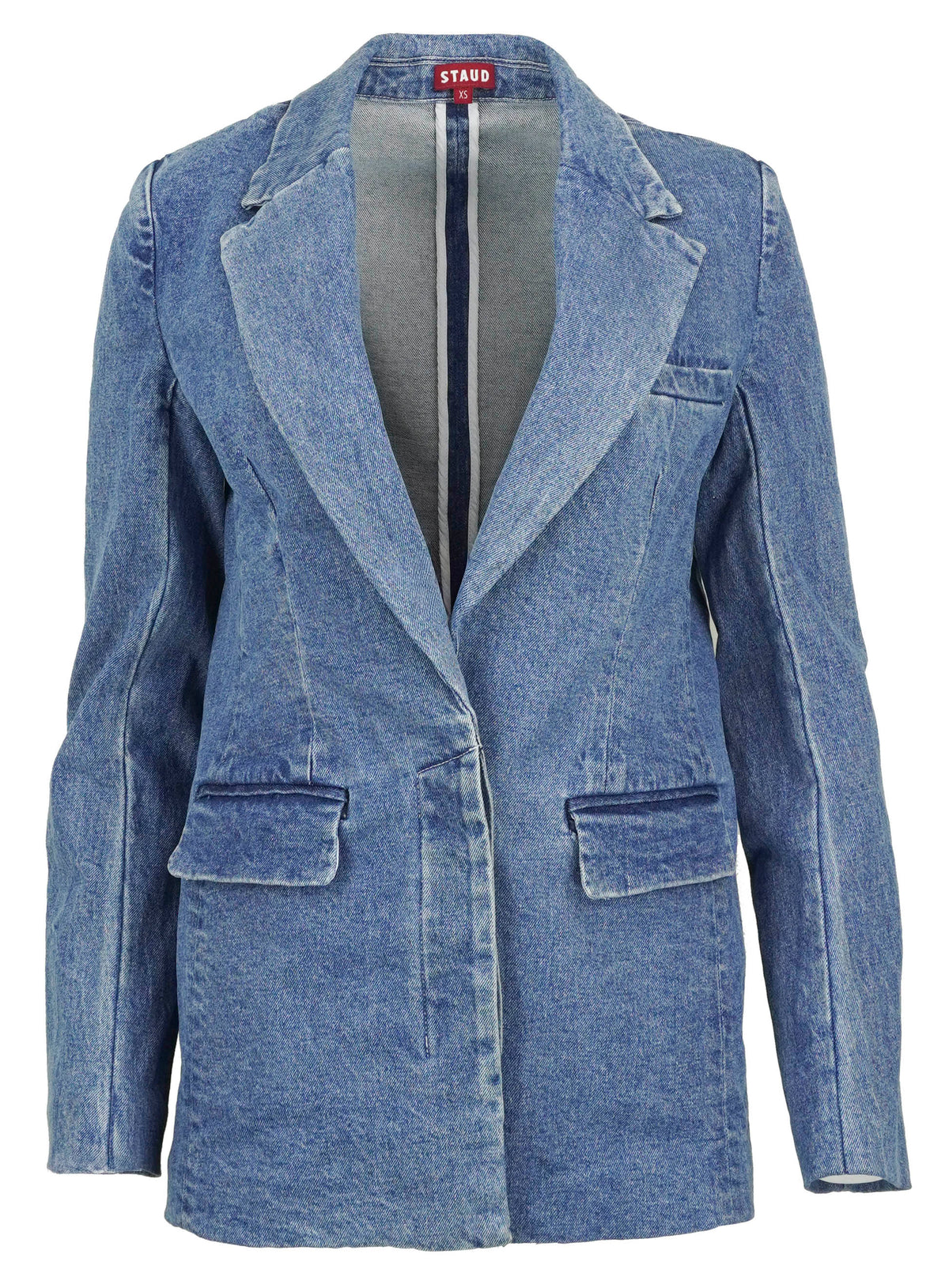 Staud Maxwell Blazer in Medium Wash - Discounts on Staud at UAL