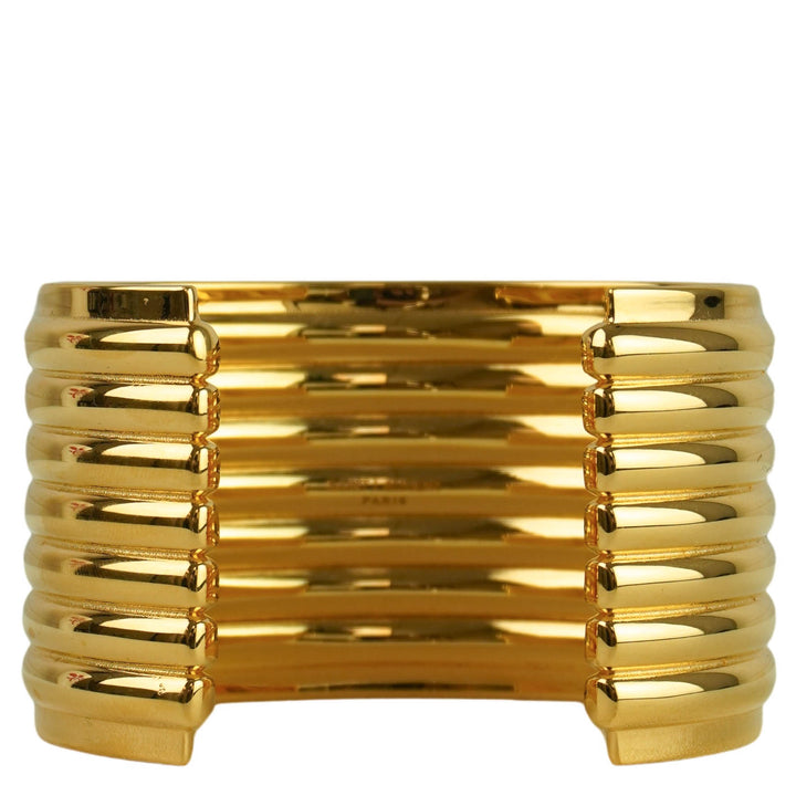Saint Laurent Stacked Tube Bracelet in Gold - Discounts on Saint Laurent at UAL