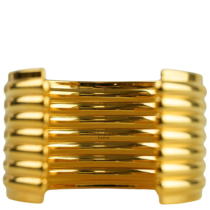 Saint Laurent Stacked Tube Bracelet in Gold - Discounts on Saint Laurent at UAL