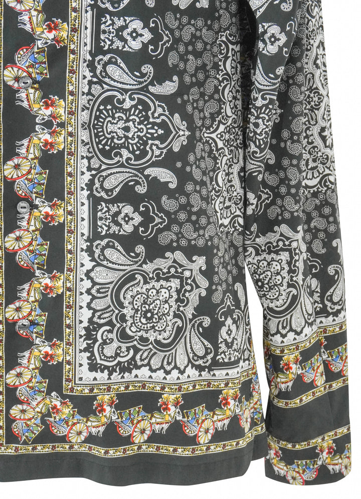 Dolce & Gabbana Paisley Shirt in Black - Discounts on Dolce & Gabbana at UAL