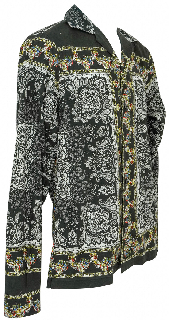 Dolce & Gabbana Paisley Shirt in Black - Discounts on Dolce & Gabbana at UAL
