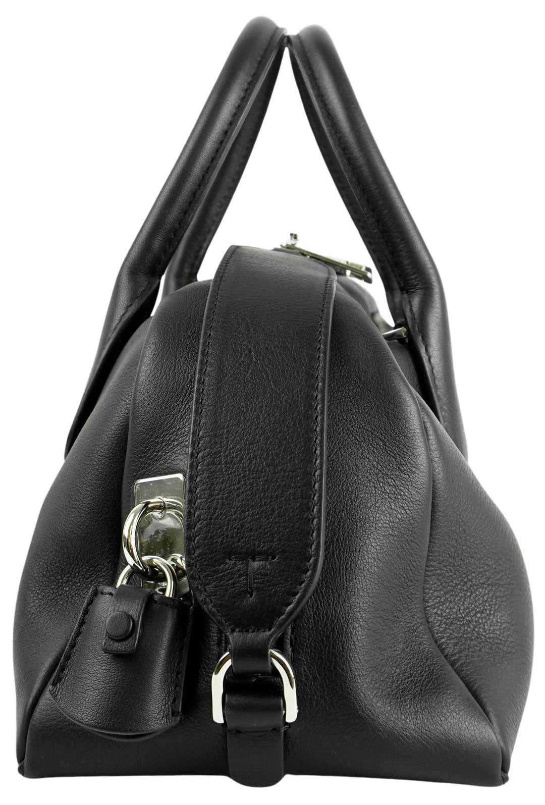 Tod's Bauletto Zip Leather Top-Handle Bag in Black - Discounts on Tod's at UAL