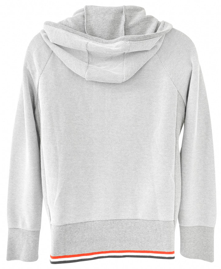 Thom Browne. Knit Zip-Up Hoodie in Grey - Discounts on Thom Browne. at UAL