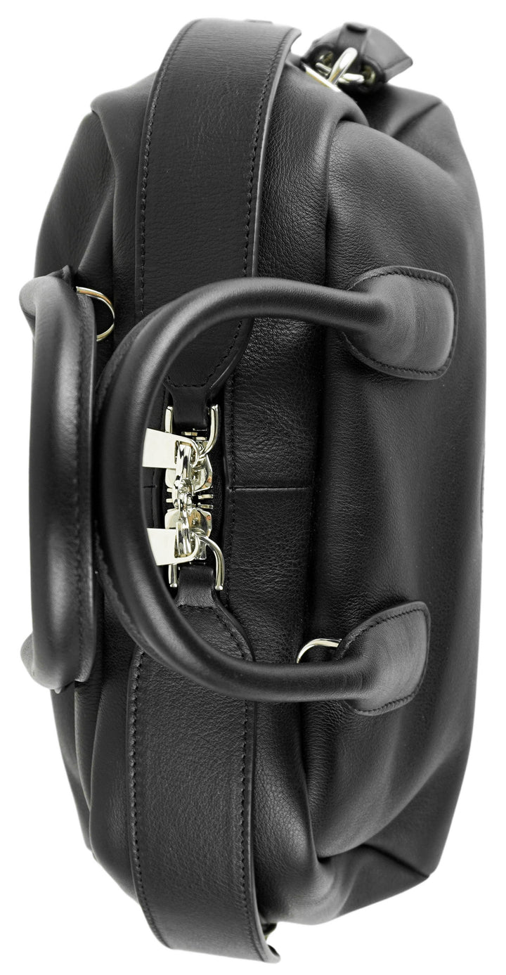 Tod's Bauletto Zip Leather Top-Handle Bag in Black - Discounts on Tod's at UAL