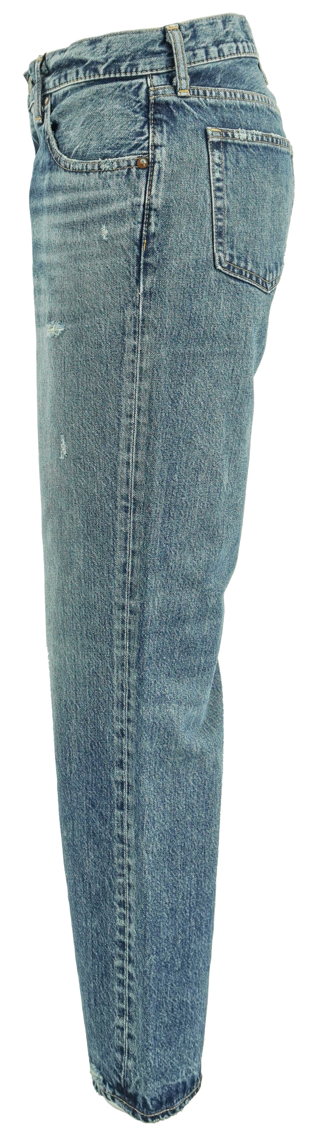Moussy Vintage Trigg Straight-Low Jeans in Blue