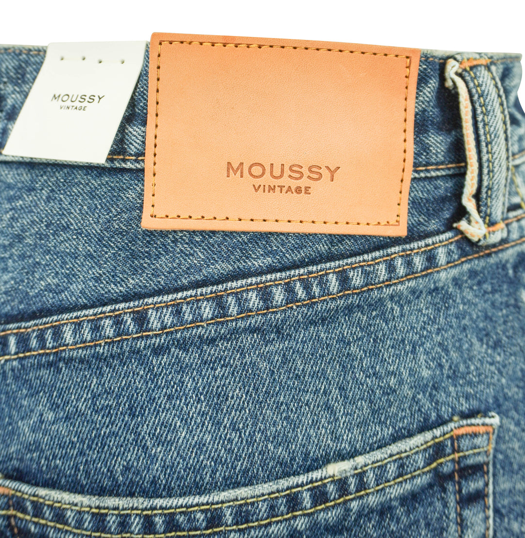 Moussy Vintage Bardin Straight Jeans in Dark Blue