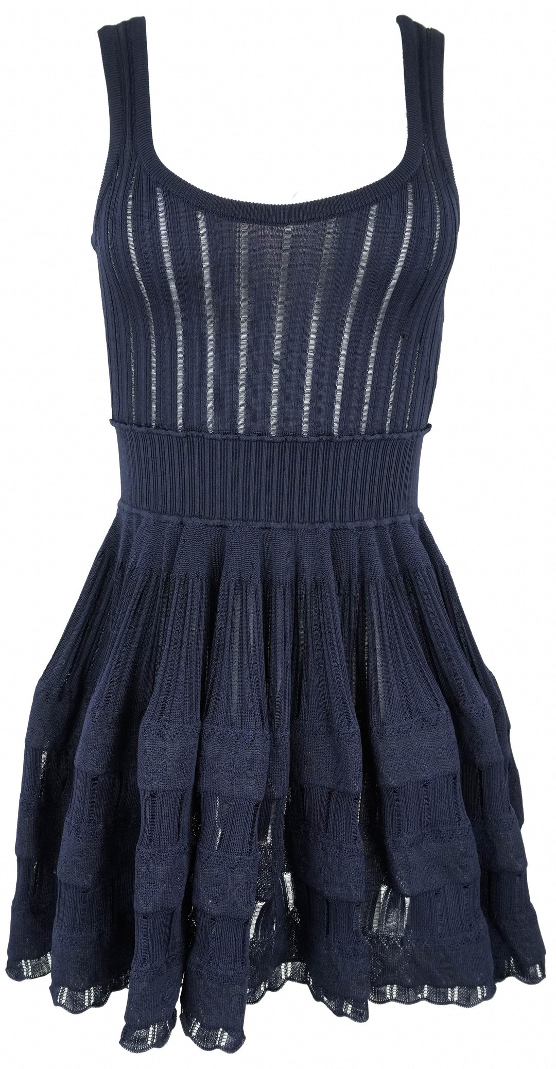 ALAÏA Sleeveless Mini Dress in Blue - Discounts on ALAÏA at UAL