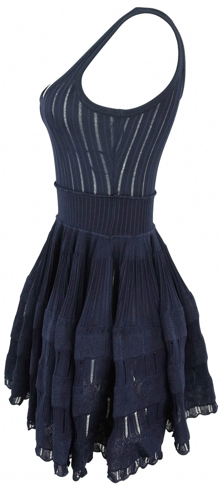 ALAÏA Sleeveless Mini Dress in Blue - Discounts on ALAÏA at UAL