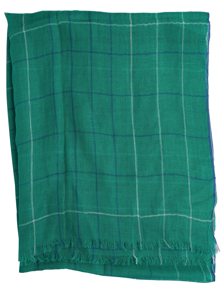 19Andrea's47 Scarf in Teal Plaid - Discounts on 19Andrea's47 at UAL