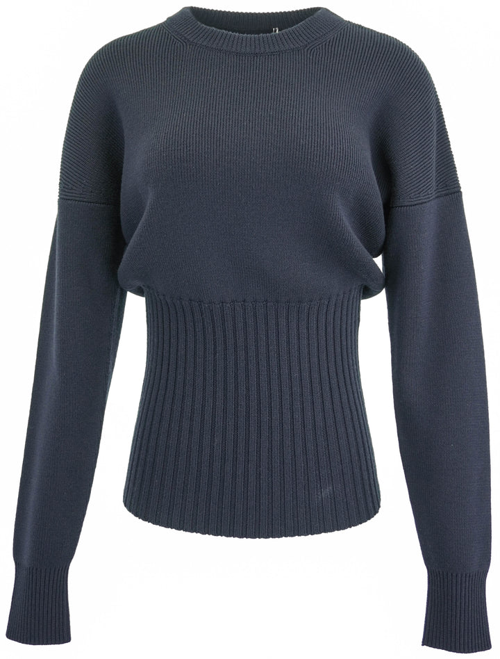 Loewe Ribbed Sweater in Navy Blue
