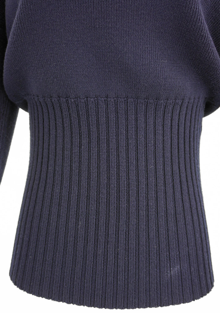 Loewe Ribbed Sweater in Navy Blue