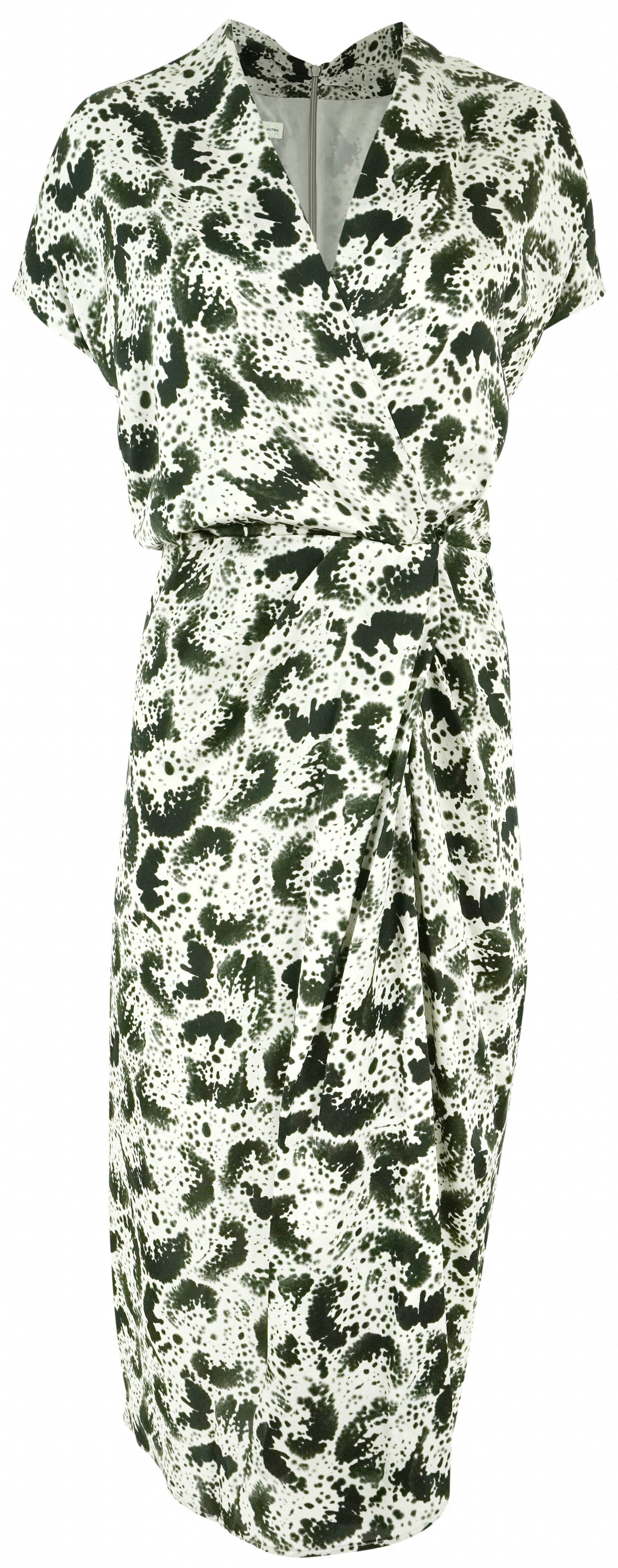 Dries Van Noten Dilian Printed Midi Dress in Black - Discounts on Dries Van Noten at UAL