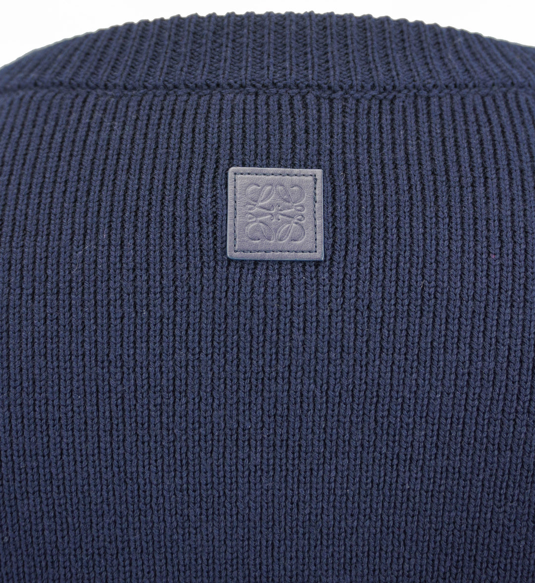 Loewe Ribbed Sweater in Navy Blue