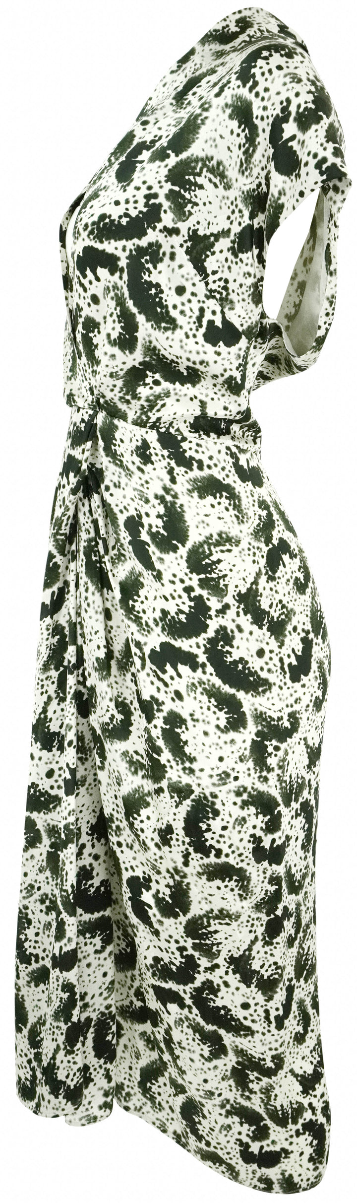 Dries Van Noten Dilian Printed Midi Dress in Black - Discounts on Dries Van Noten at UAL