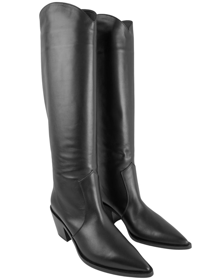 Gianvito Rossi Vitello Boots in Black - Discounts on Gianvito Rossi at UAL