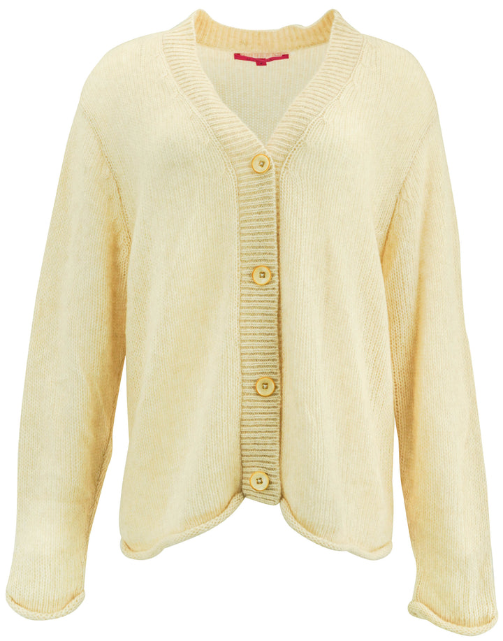 The Elder Statesman Nimbus Relaxed Cardigan in Beige - Discounts on The Elder Statesman at UAL
