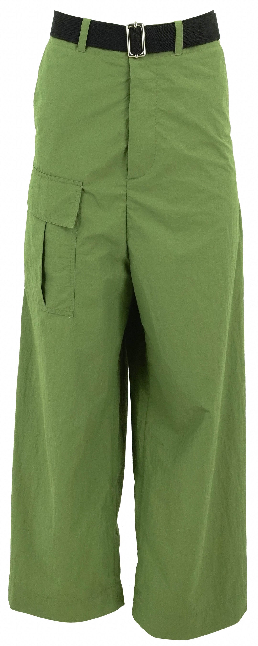 Plan C Nylon Trousers in Guacamole - Discounts on Plan C at UAL