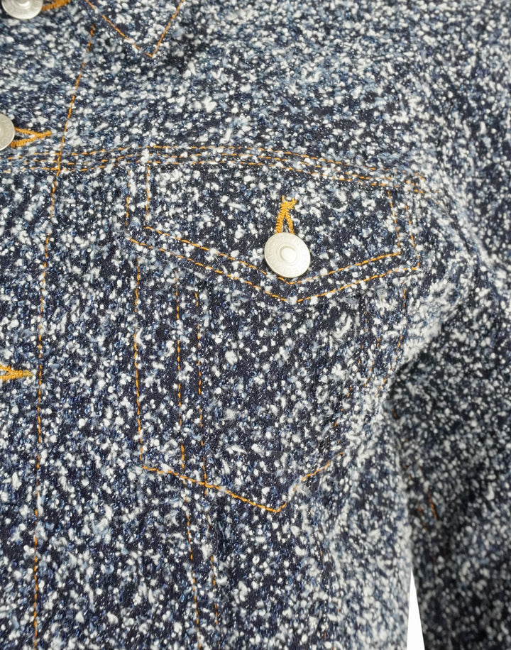 Stella McCartney Bouclé Denim Jacket in Blue - Discounts on Stella McCartney at UAL