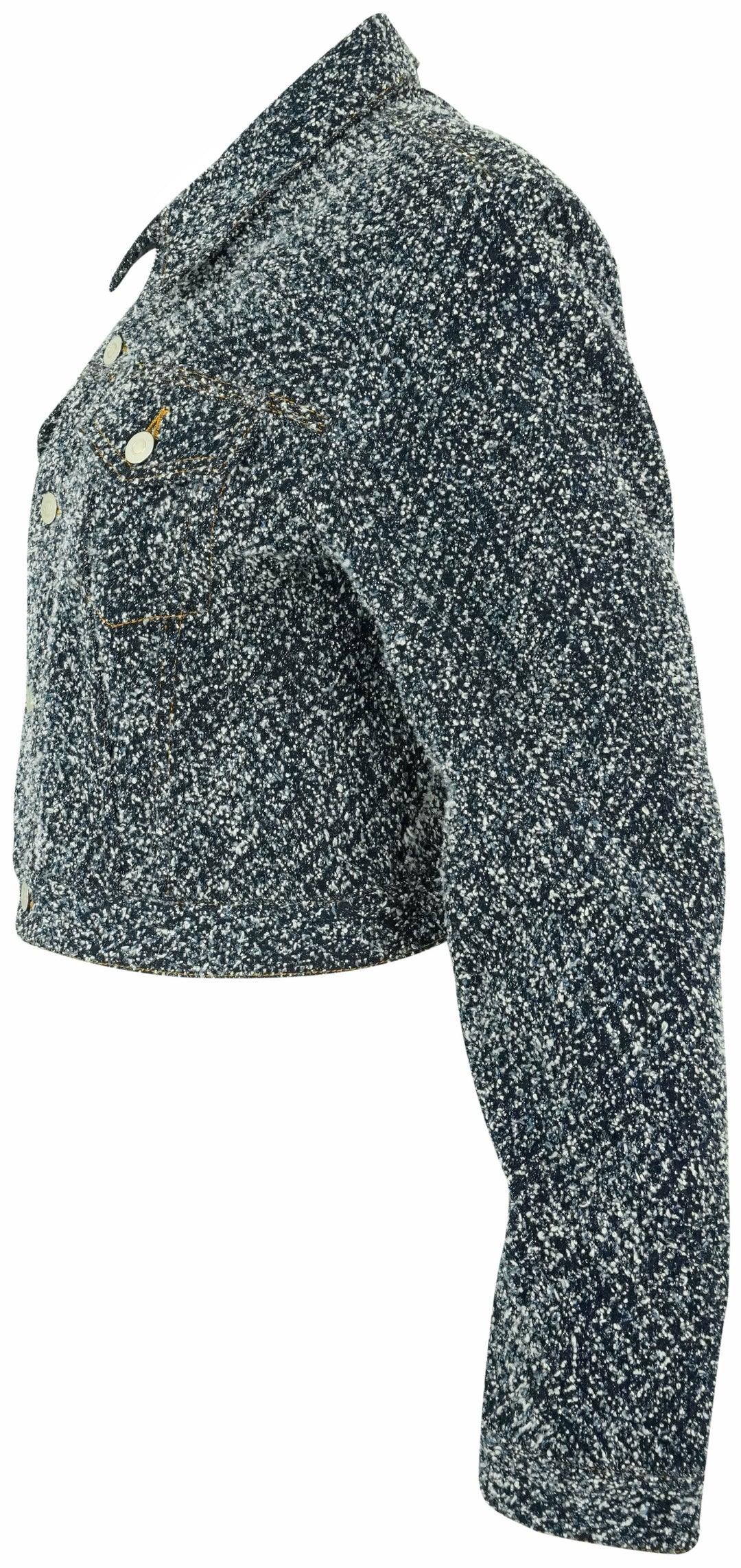 Stella McCartney Bouclé Denim Jacket in Blue - Discounts on Stella McCartney at UAL