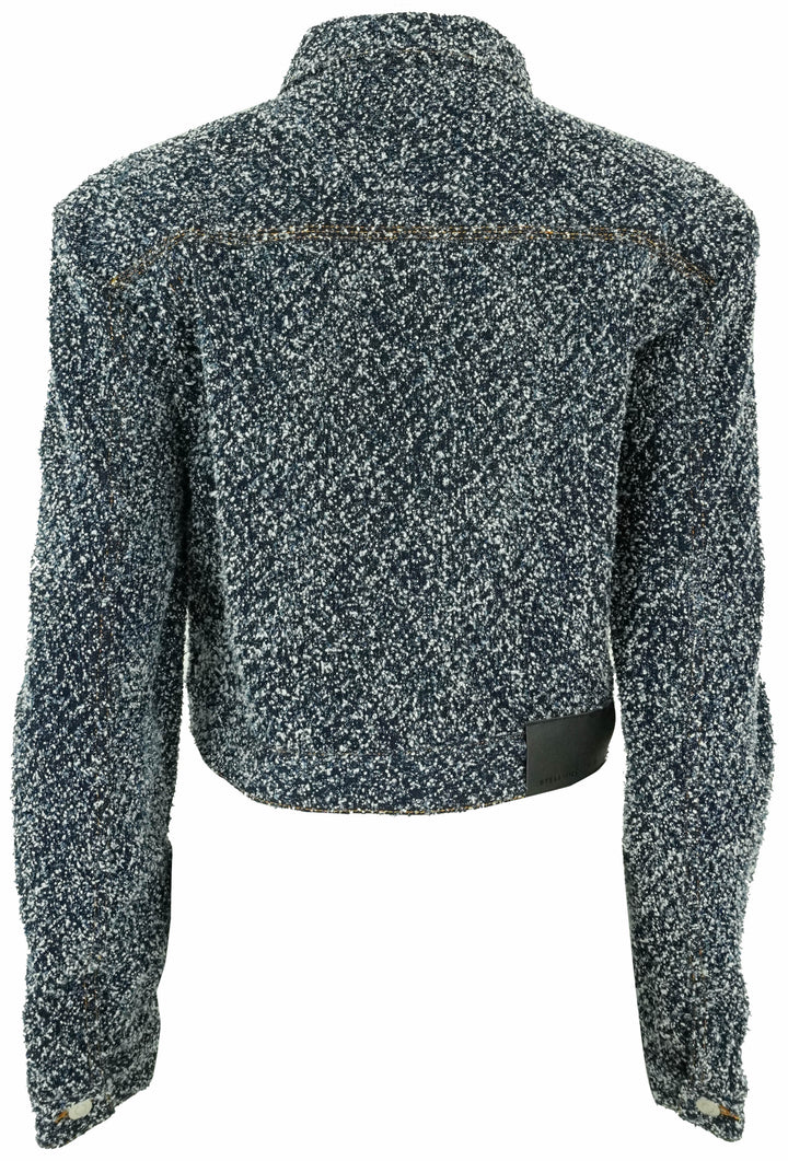 Stella McCartney Bouclé Denim Jacket in Blue - Discounts on Stella McCartney at UAL
