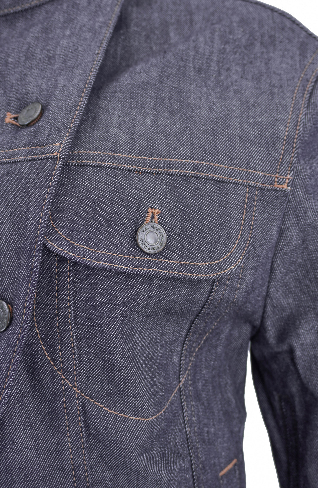 Courrèges Oversized Denim Jacket in Dark Heather Denim