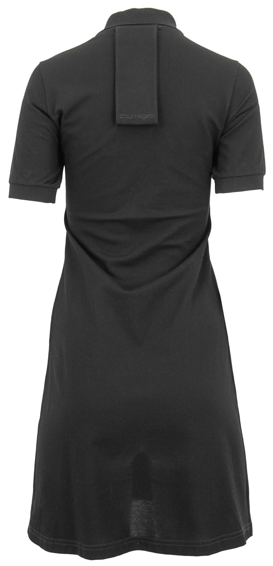 Courrèges Piqué Polo Dress in Black