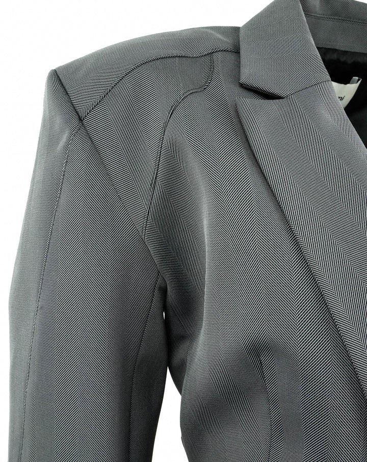 Coperni Herringbone-Pattern Biker Blazer - Discounts on Coperni at UAL