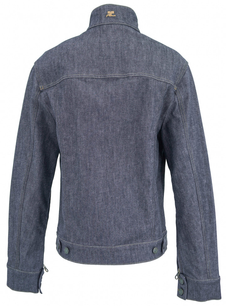 Courrèges Oversized Denim Jacket in Dark Heather Denim