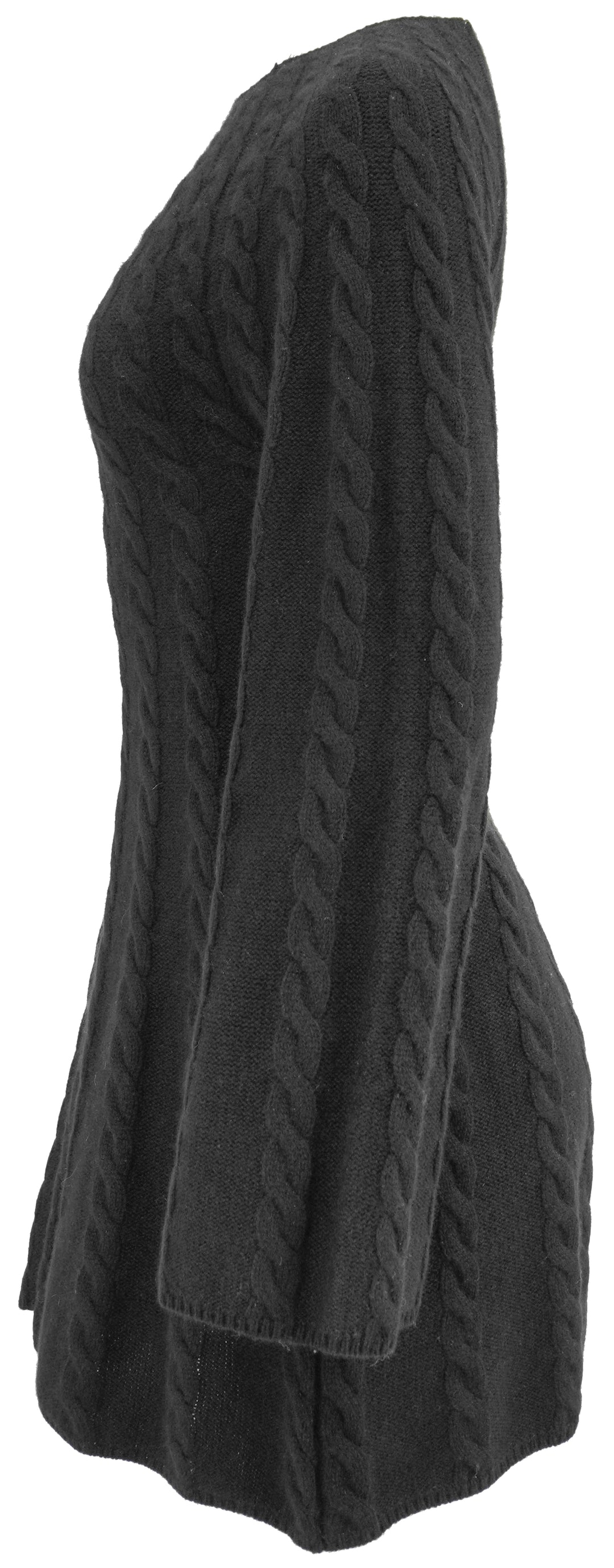 LouLou Studio Cable-Knit Sweater Dress in Black