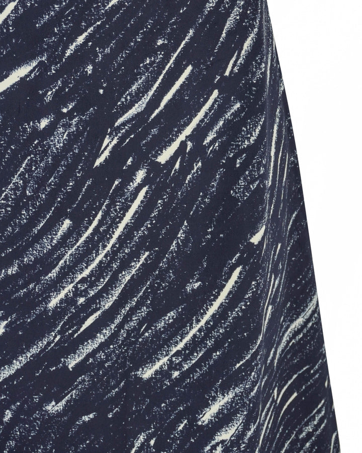 Marni Crayon Flock Stretch Denim Midi Skirt in Midnight - Discounts on Marni at UAL
