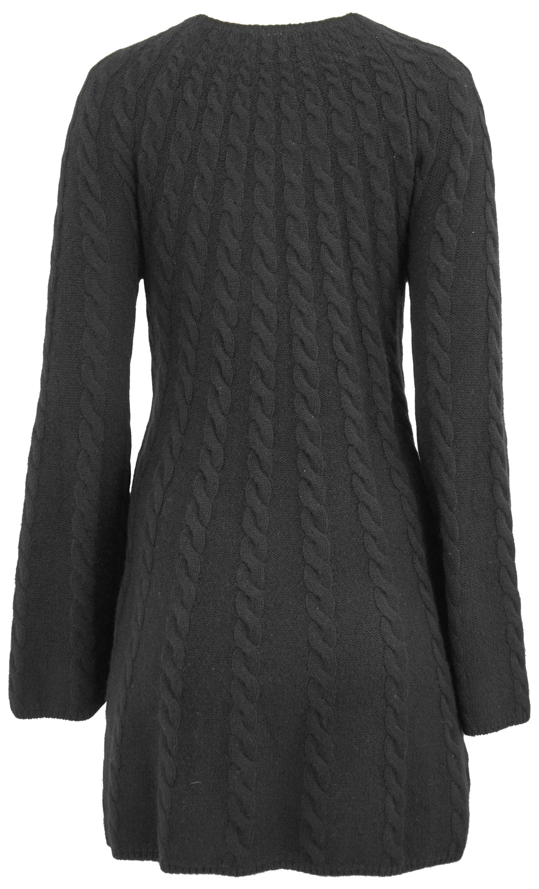 LouLou Studio Cable-Knit Sweater Dress in Black