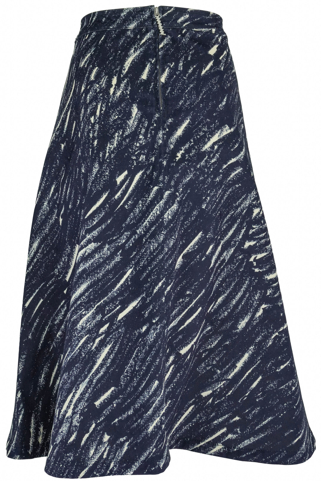 Marni Crayon Flock Stretch Denim Midi Skirt in Midnight - Discounts on Marni at UAL
