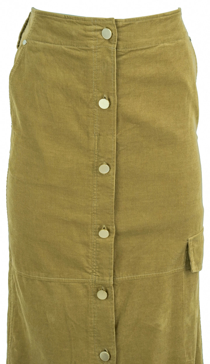 Dorothee Schumacher Corduroy Cargo Midi Skirt in Light Brown - Discounts on Dorothee Schumacher at UAL