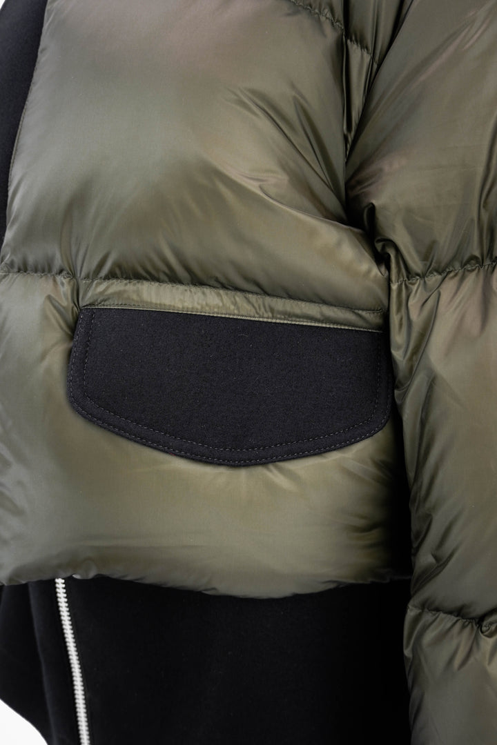 Sacai Puffer Jacket in Deep Olive
