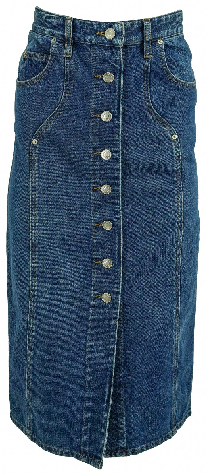 Isabel Marant Vandy Denim Midi Skirt in Blue - Discounts on Isabel Marant at UAL